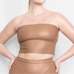 SKIMS Faux‎ Leather Tube Top Sienna 3X